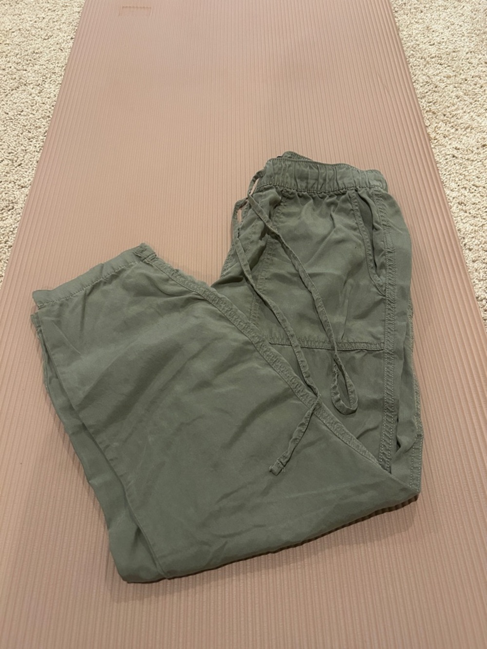 Sanctuary Men's Olive Drawstring Jogger Pants